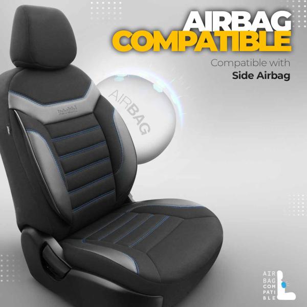Auto Sitzbezug Set Universal Vorne und Hinten Komfortabel Komplett Set